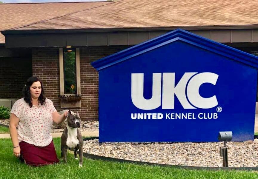 Evay and I visiting the UKC Headquarters in Kalamazoo, Michigan